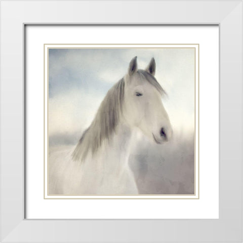 Serene White Modern Wood Framed Art Print with Double Matting by Allen, Kimberly