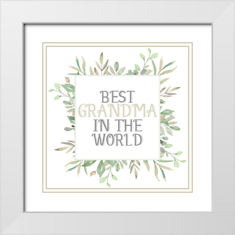 Best Grandma White Modern Wood Framed Art Print with Double Matting by Allen, Kimberly