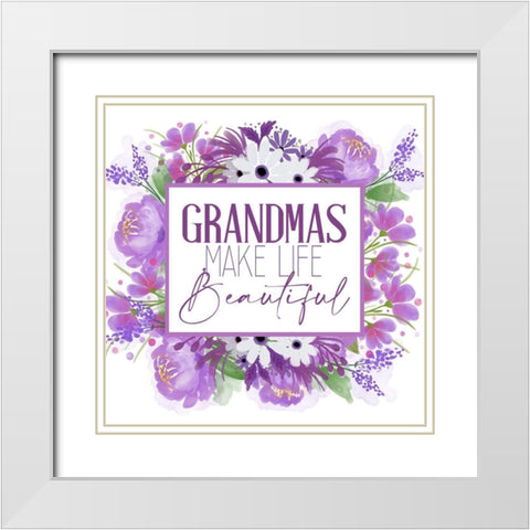 Grandmas Make White Modern Wood Framed Art Print with Double Matting by Allen, Kimberly