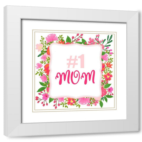 Mom Square White Modern Wood Framed Art Print with Double Matting by Allen, Kimberly