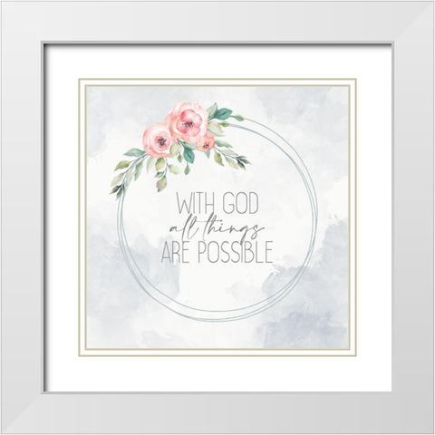 All Things White Modern Wood Framed Art Print with Double Matting by Allen, Kimberly