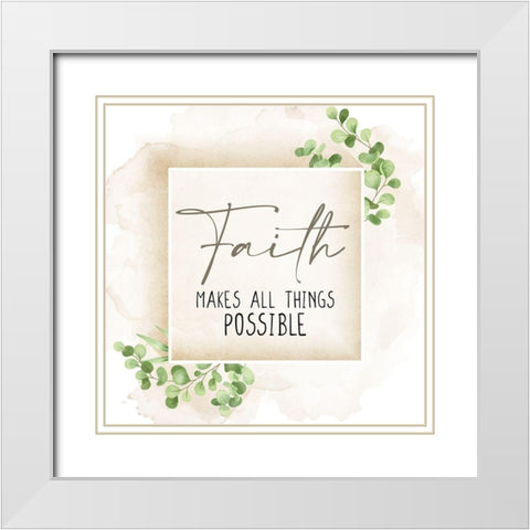 Faith Makes All Things White Modern Wood Framed Art Print with Double Matting by Allen, Kimberly