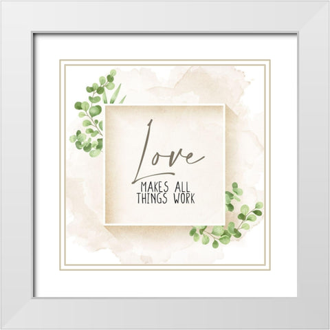 Love Makes all Things White Modern Wood Framed Art Print with Double Matting by Allen, Kimberly