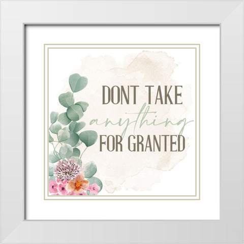 Dont Take White Modern Wood Framed Art Print with Double Matting by Allen, Kimberly