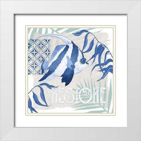 Under the Sea 3 White Modern Wood Framed Art Print with Double Matting by Allen, Kimberly