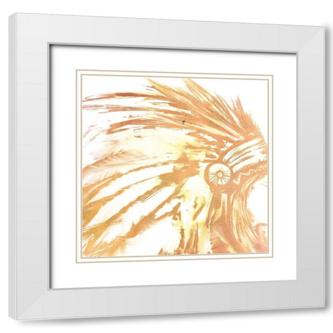 Tribal White Modern Wood Framed Art Print with Double Matting by Allen, Kimberly