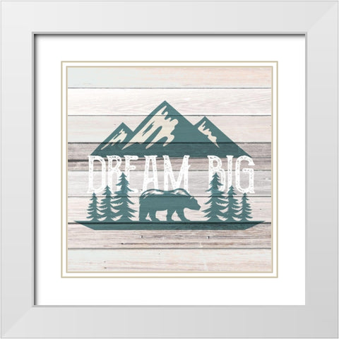 Dream Little Man 1 White Modern Wood Framed Art Print with Double Matting by Allen, Kimberly