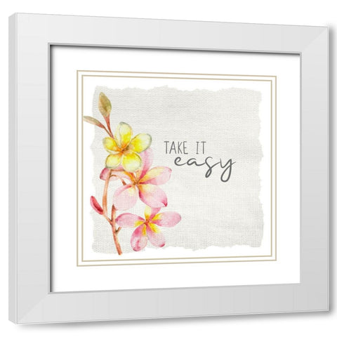 Take Time 3 White Modern Wood Framed Art Print with Double Matting by Allen, Kimberly
