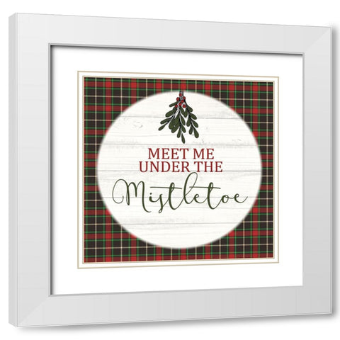 Mistletoe White Modern Wood Framed Art Print with Double Matting by Allen, Kimberly