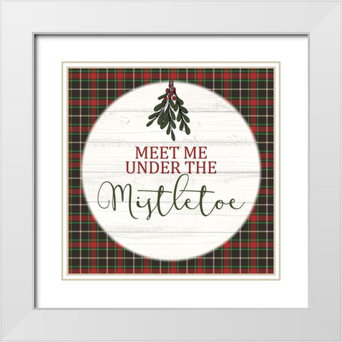Mistletoe White Modern Wood Framed Art Print with Double Matting by Allen, Kimberly