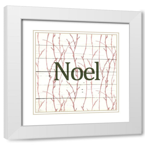 Christmas Branches 2 White Modern Wood Framed Art Print with Double Matting by Allen, Kimberly