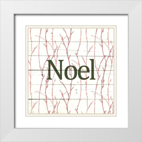 Christmas Branches 2 White Modern Wood Framed Art Print with Double Matting by Allen, Kimberly