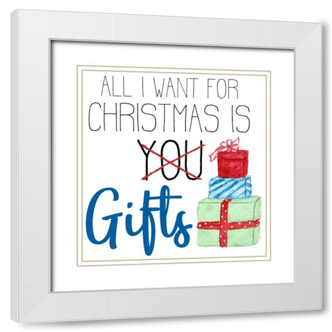 Christmas Time 4 White Modern Wood Framed Art Print with Double Matting by Allen, Kimberly