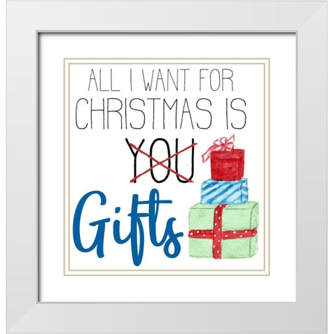 Christmas Time 4 White Modern Wood Framed Art Print with Double Matting by Allen, Kimberly