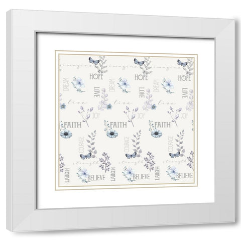 Inspiration Bedding White Modern Wood Framed Art Print with Double Matting by Allen, Kimberly