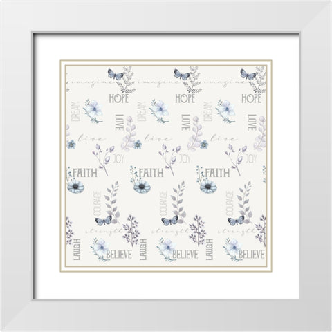 Inspiration Bedding White Modern Wood Framed Art Print with Double Matting by Allen, Kimberly