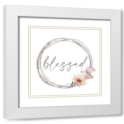 Always Blessed 1 White Modern Wood Framed Art Print with Double Matting by Allen, Kimberly