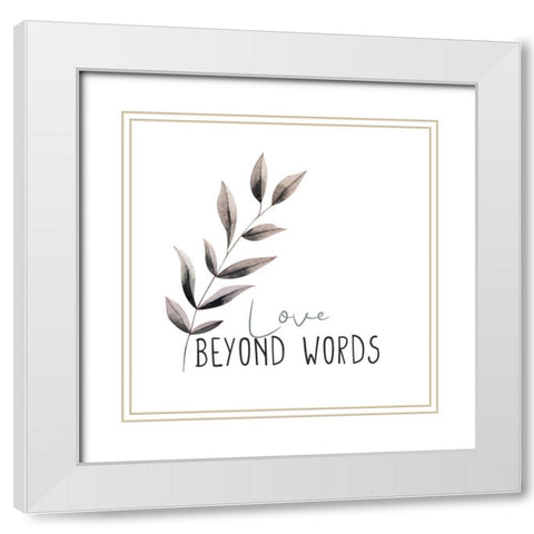 Love Beyond 1 White Modern Wood Framed Art Print with Double Matting by Allen, Kimberly