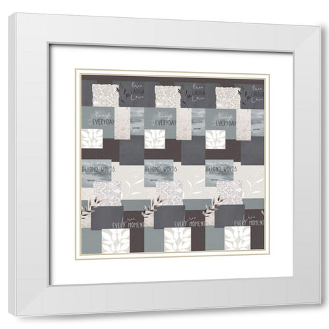 Love Beyond Bedding White Modern Wood Framed Art Print with Double Matting by Allen, Kimberly