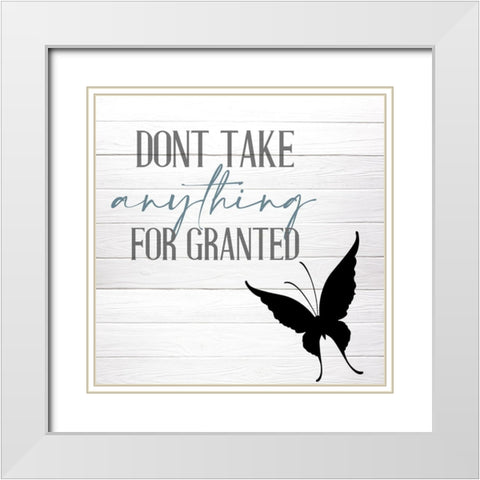 Anything White Modern Wood Framed Art Print with Double Matting by Allen, Kimberly