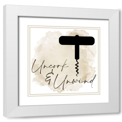 Uncork White Modern Wood Framed Art Print with Double Matting by Allen, Kimberly