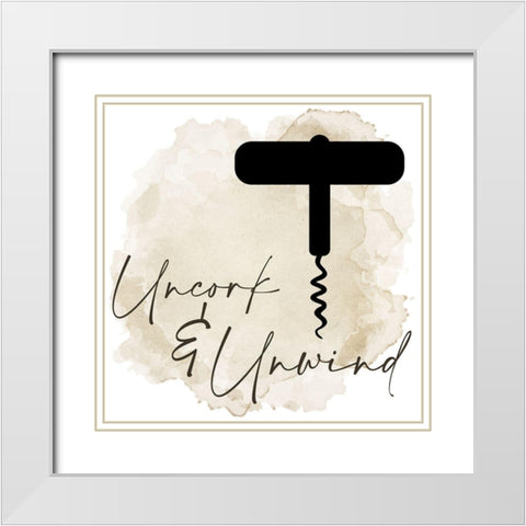Uncork White Modern Wood Framed Art Print with Double Matting by Allen, Kimberly