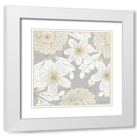 Simply Grey 2 White Modern Wood Framed Art Print with Double Matting by Allen, Kimberly