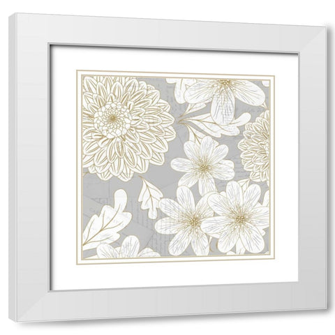 Simply Grey 3 White Modern Wood Framed Art Print with Double Matting by Allen, Kimberly