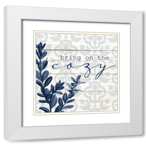 Cozy 1 White Modern Wood Framed Art Print with Double Matting by Allen, Kimberly