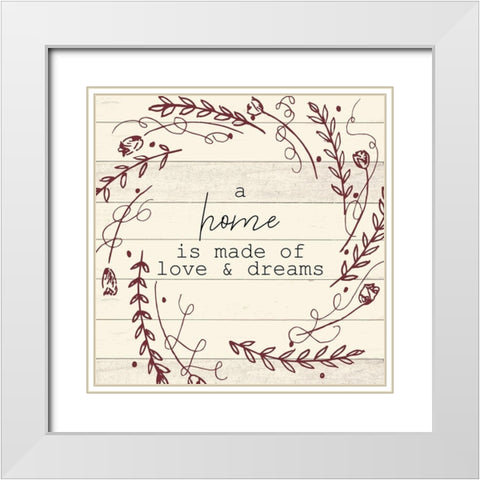A House is made 2 White Modern Wood Framed Art Print with Double Matting by Allen, Kimberly