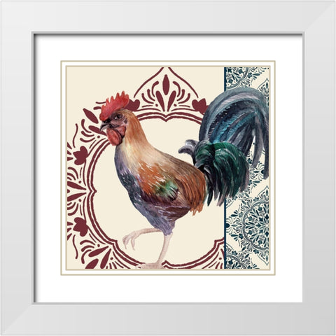 Poultry 2 White Modern Wood Framed Art Print with Double Matting by Allen, Kimberly
