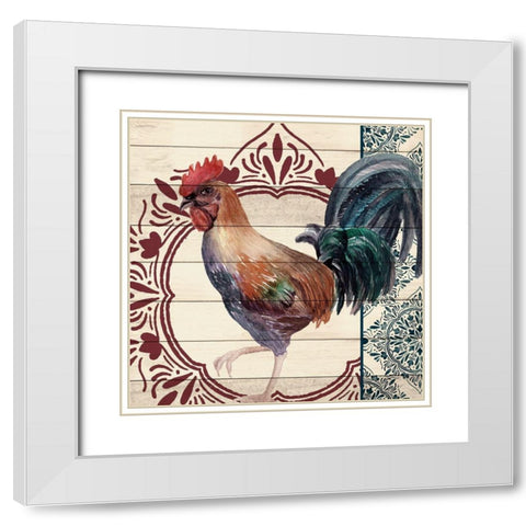 Poultry 2 White Modern Wood Framed Art Print with Double Matting by Allen, Kimberly