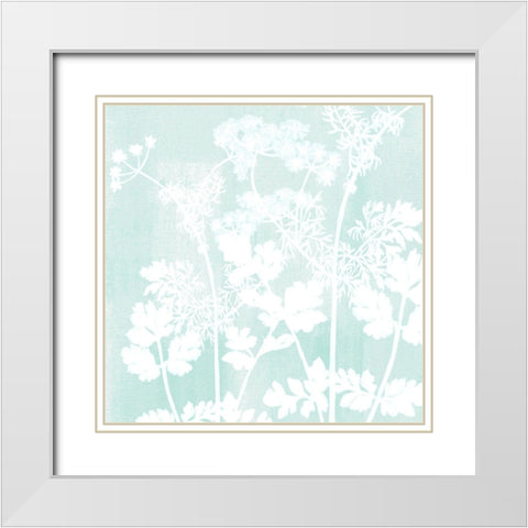 Botany 2 White Modern Wood Framed Art Print with Double Matting by Allen, Kimberly