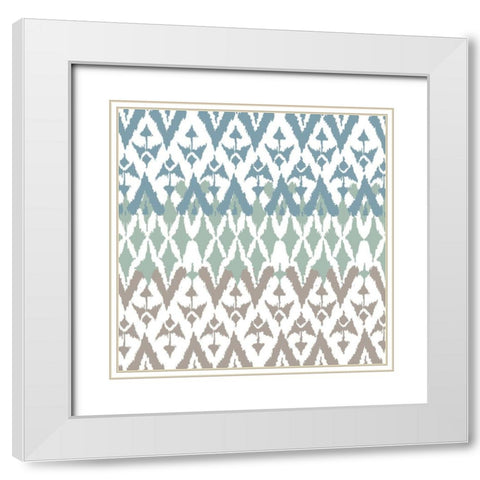 Ikat Pattern 1 White Modern Wood Framed Art Print with Double Matting by Allen, Kimberly