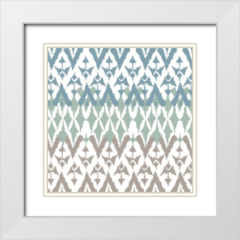Ikat Pattern 1 White Modern Wood Framed Art Print with Double Matting by Allen, Kimberly