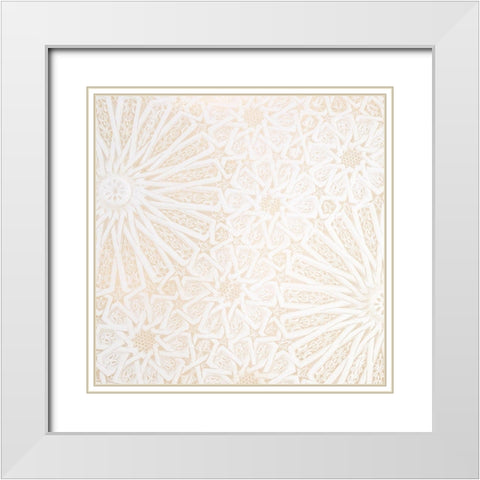 Lace 1 White Modern Wood Framed Art Print with Double Matting by Allen, Kimberly