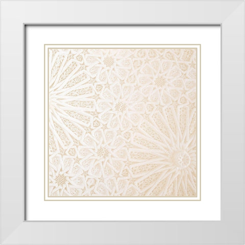 Lace 3 White Modern Wood Framed Art Print with Double Matting by Allen, Kimberly