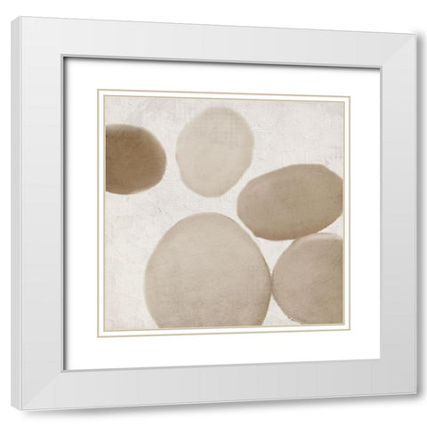 Geo Gold 1 White Modern Wood Framed Art Print with Double Matting by Allen, Kimberly