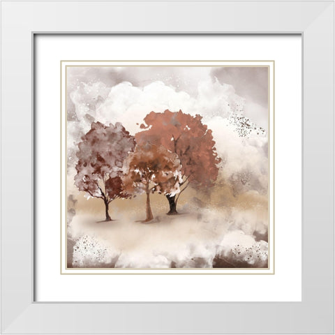 Distance 1 White Modern Wood Framed Art Print with Double Matting by Allen, Kimberly