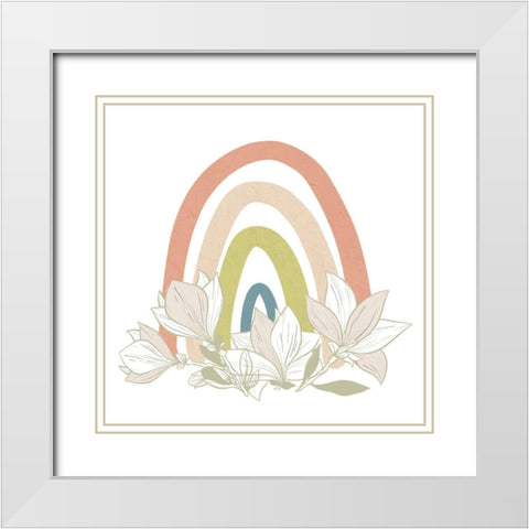 Magnolia Rainbow 2 White Modern Wood Framed Art Print with Double Matting by Allen, Kimberly