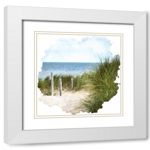 At the Beach 2 White Modern Wood Framed Art Print with Double Matting by Allen, Kimberly