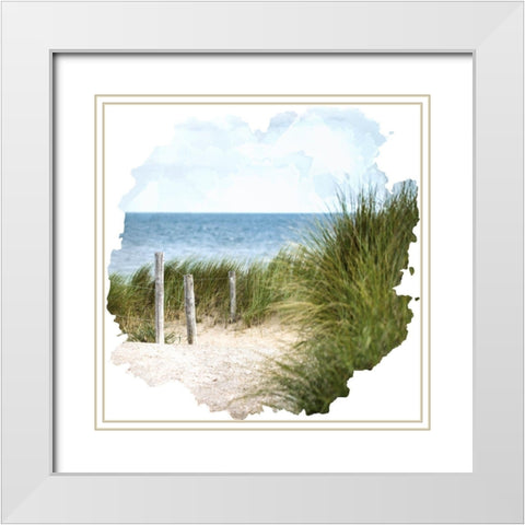 At the Beach 2 White Modern Wood Framed Art Print with Double Matting by Allen, Kimberly