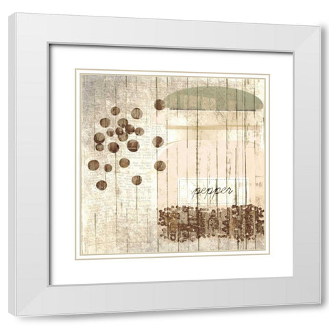 Pepper White Modern Wood Framed Art Print with Double Matting by Allen, Kimberly