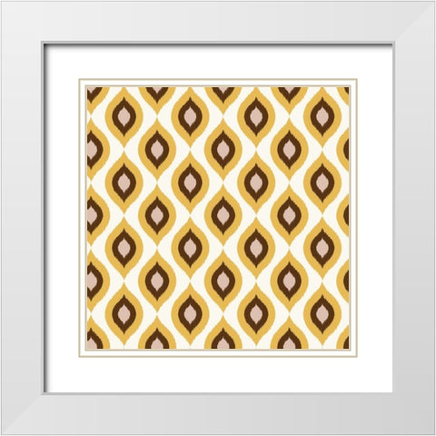 Global Pattern 1 White Modern Wood Framed Art Print with Double Matting by Allen, Kimberly