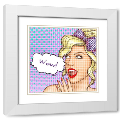 WOW White Modern Wood Framed Art Print with Double Matting by Allen, Kimberly