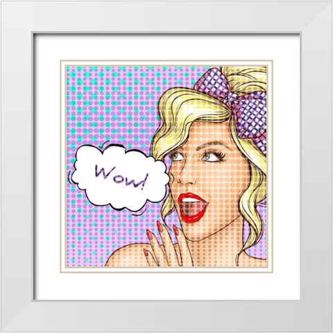 WOW White Modern Wood Framed Art Print with Double Matting by Allen, Kimberly