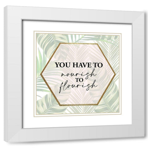 Nourish White Modern Wood Framed Art Print with Double Matting by Allen, Kimberly