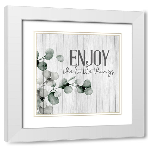 Enjoy Branches Wood White Modern Wood Framed Art Print with Double Matting by Allen, Kimberly