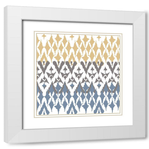 Ikat Farm 2 White Modern Wood Framed Art Print with Double Matting by Allen, Kimberly