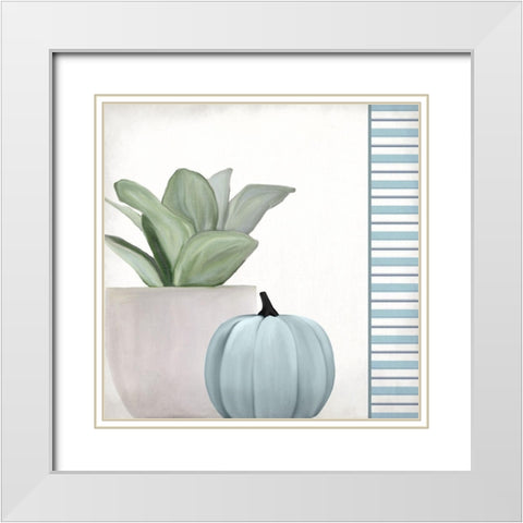 Pumpkin Pot 2 White Modern Wood Framed Art Print with Double Matting by Allen, Kimberly